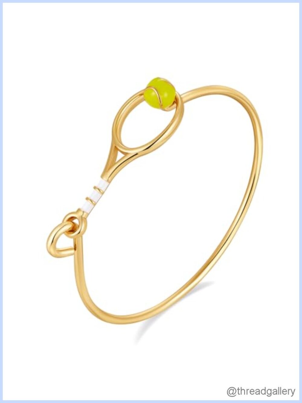 Gold Plated Dainty Bangle Tennis Ball Bracelet Thin Minimalist Sports Jewelry